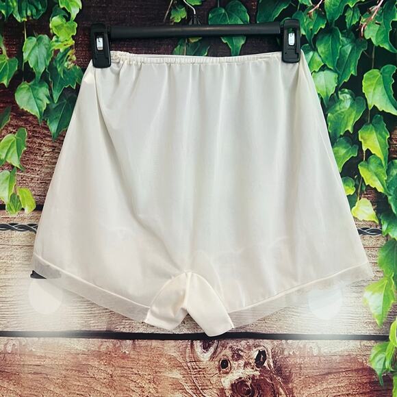 Vintage 1960 Van Raalte Bloomers Semi Sheer Lace Double Nylon Knickers Panties 5 - Picture 3 of 6